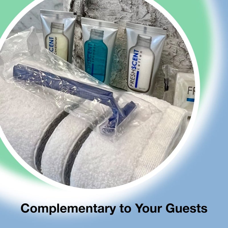 Freshscent (144 Pack) Individually Wrapped Twin Blade Razors with Clear Safety Cap, Disposable, Bulk Packed, Sold by the Case. Unisex. - Image 4